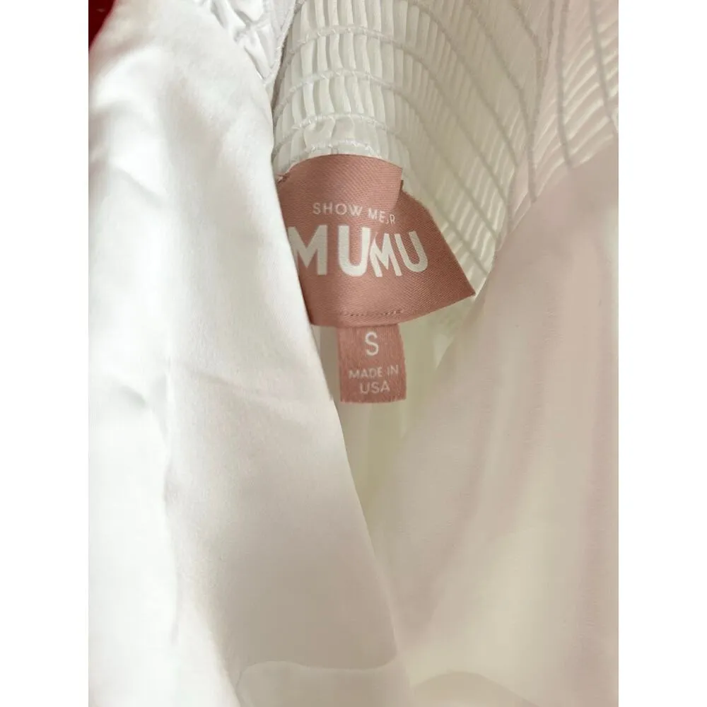 Show Me Your Mumu Alexis Bridal Midi Dress in Ivory Luxe Satin S - Image 5