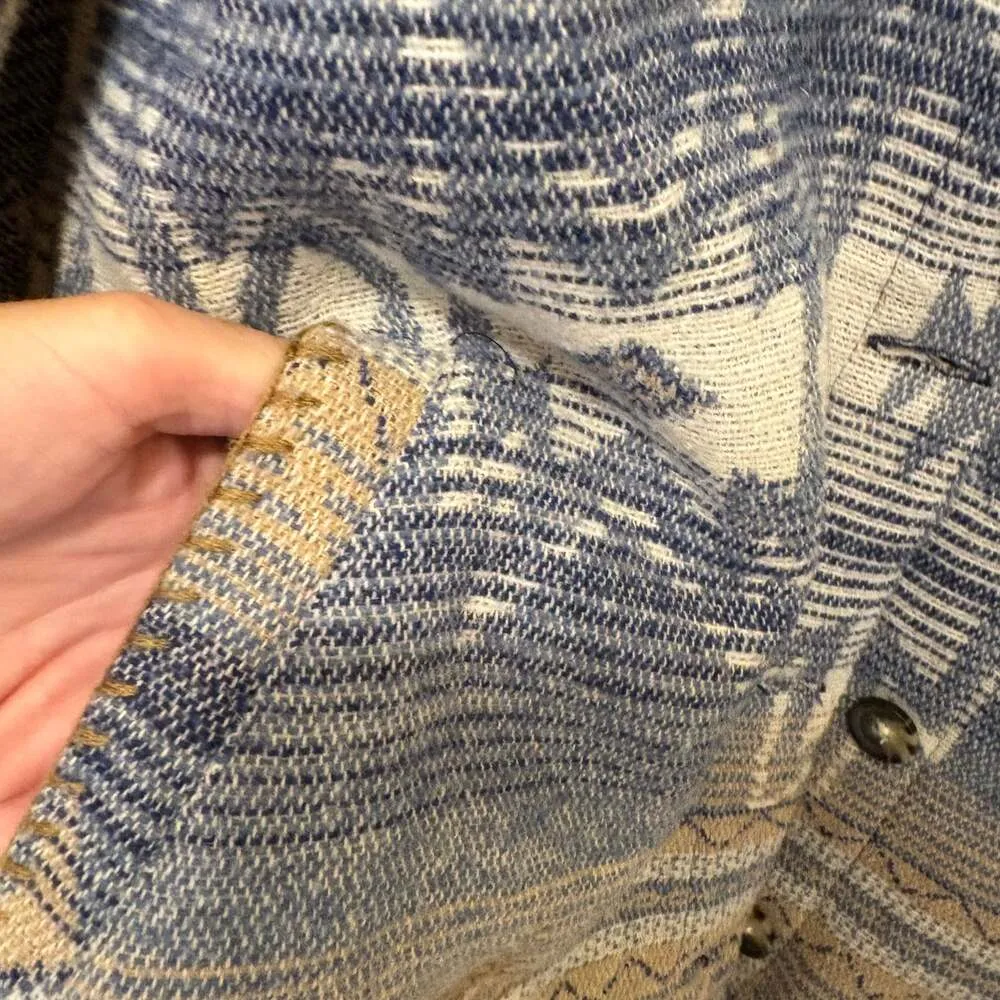 Idyllwind  women’s medium woven aztec jacket / shacket boho - Image 6