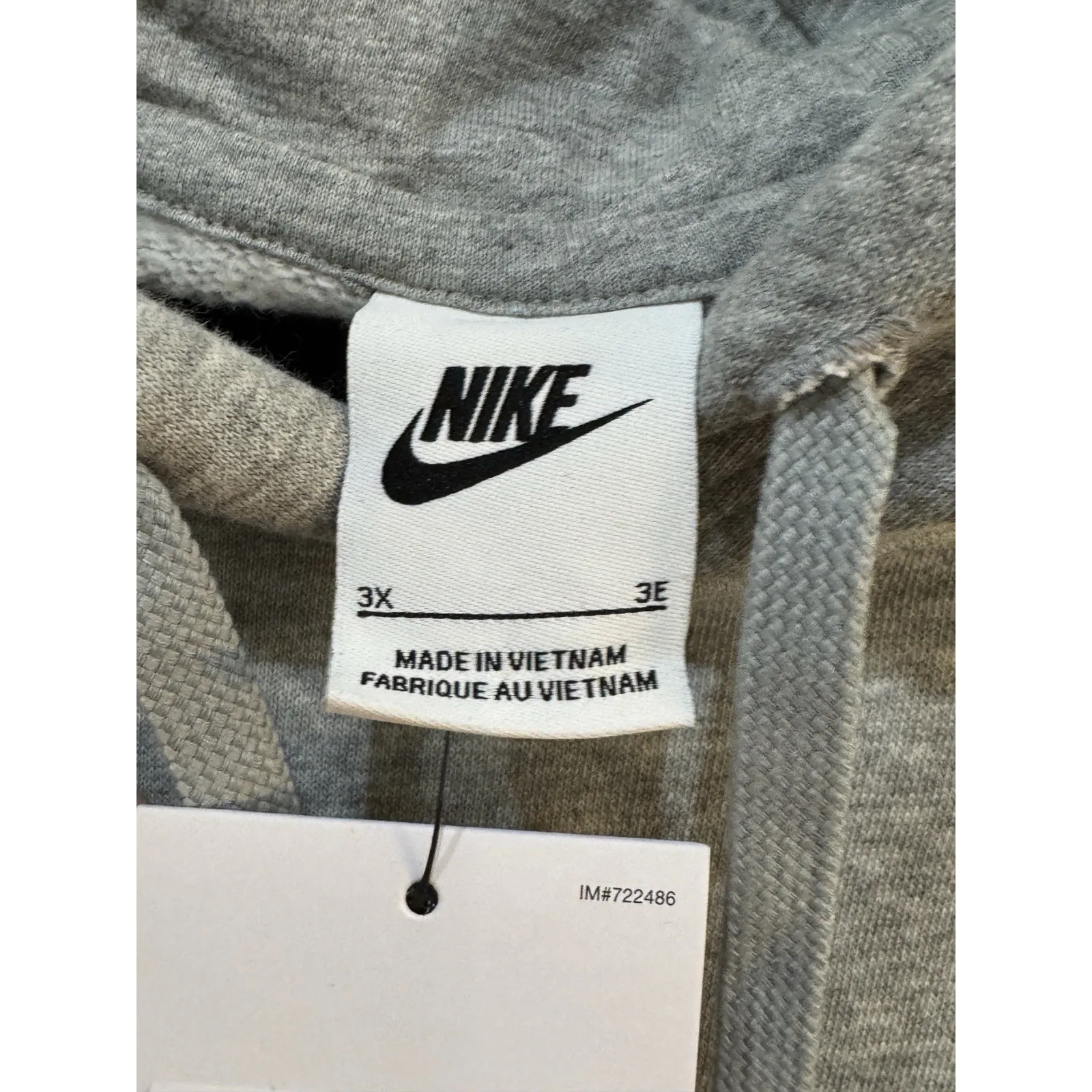 Nike Gray Basic Sweatshirt Women's Plus Size 3X Spell out Athlesiure Performance - Image 3