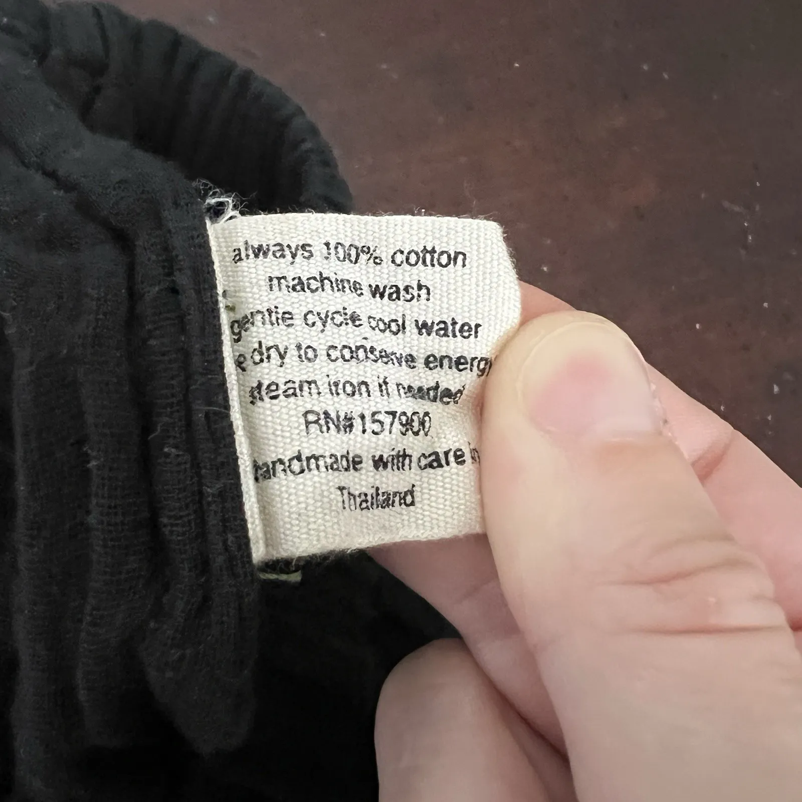 HONEST COTTON The Frayed Crop Palazzo Pants Black Cotton Wide Leg Women's S/M Size M - Image 9