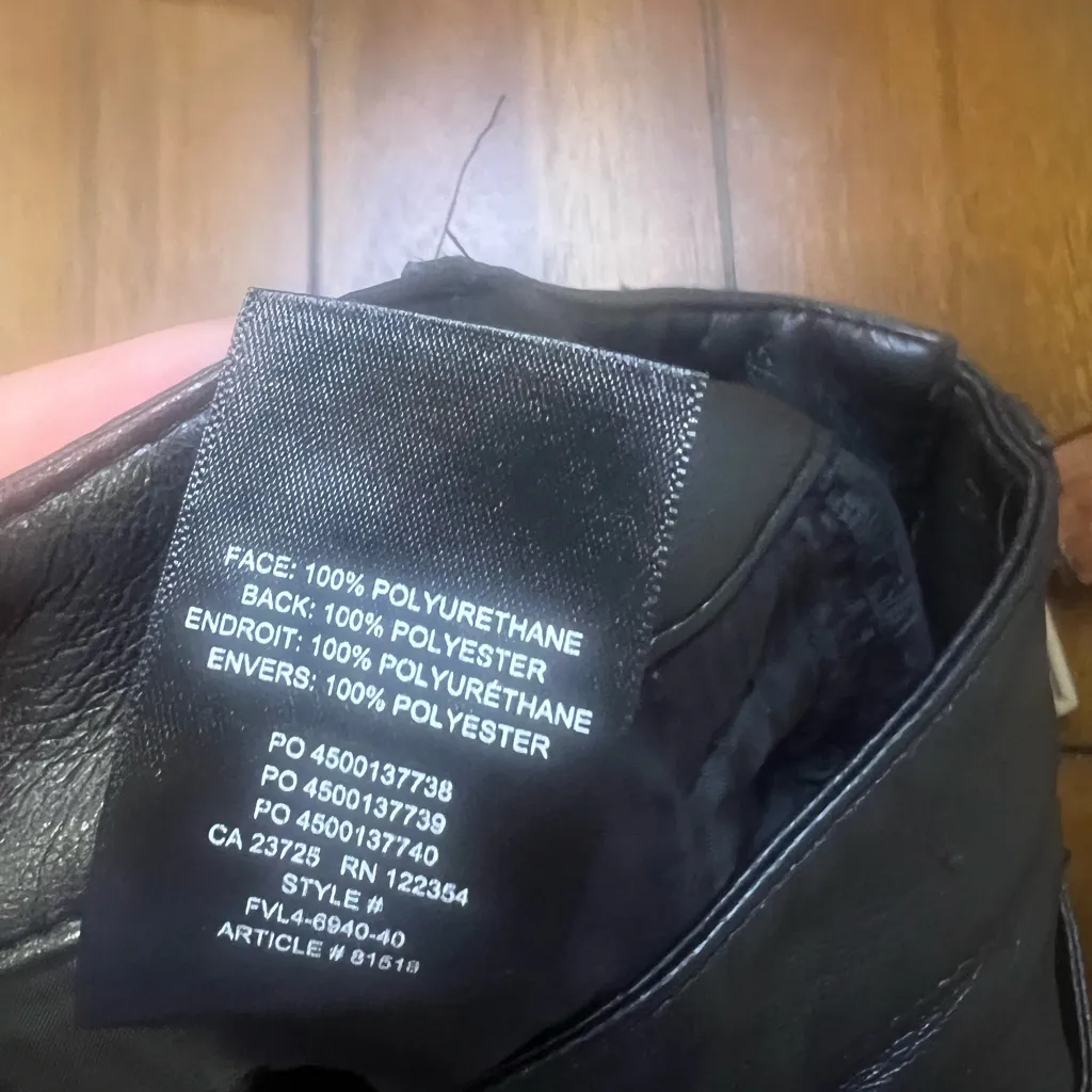 Wilfred (Aritzia) Vegan Leather High Rise Straight Pants – Black (Size 2) - Image 6