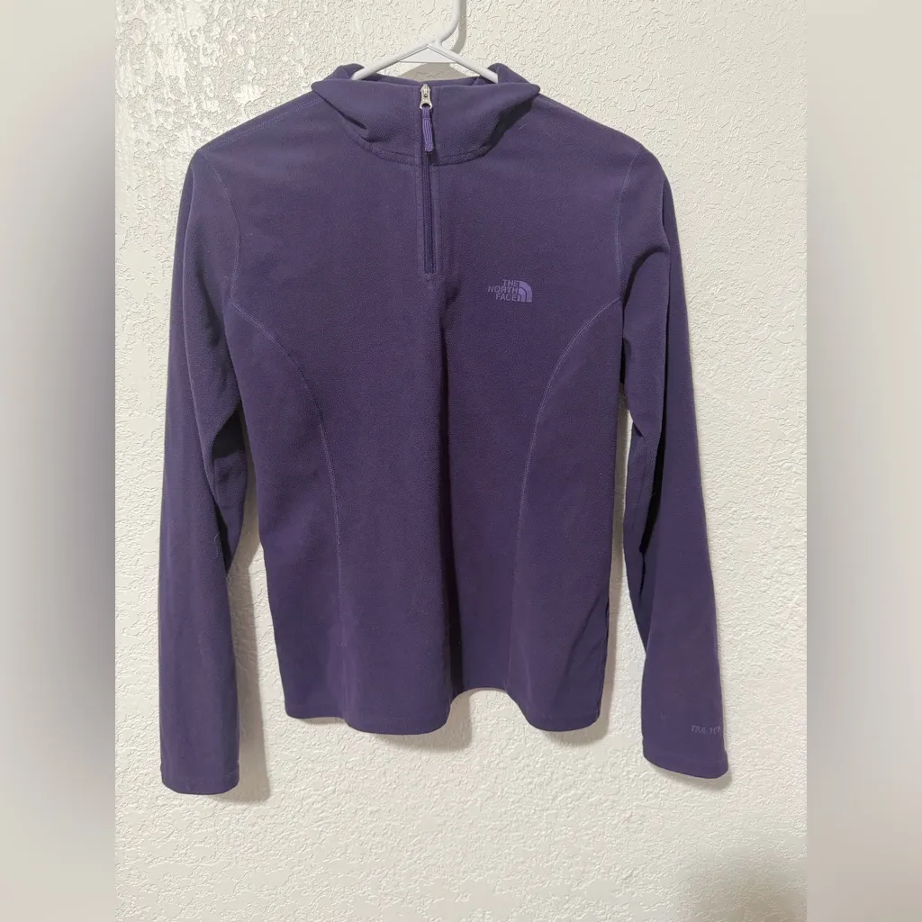 The North Face Purple 1/4 Zip Fleece Pull Over - Image 2