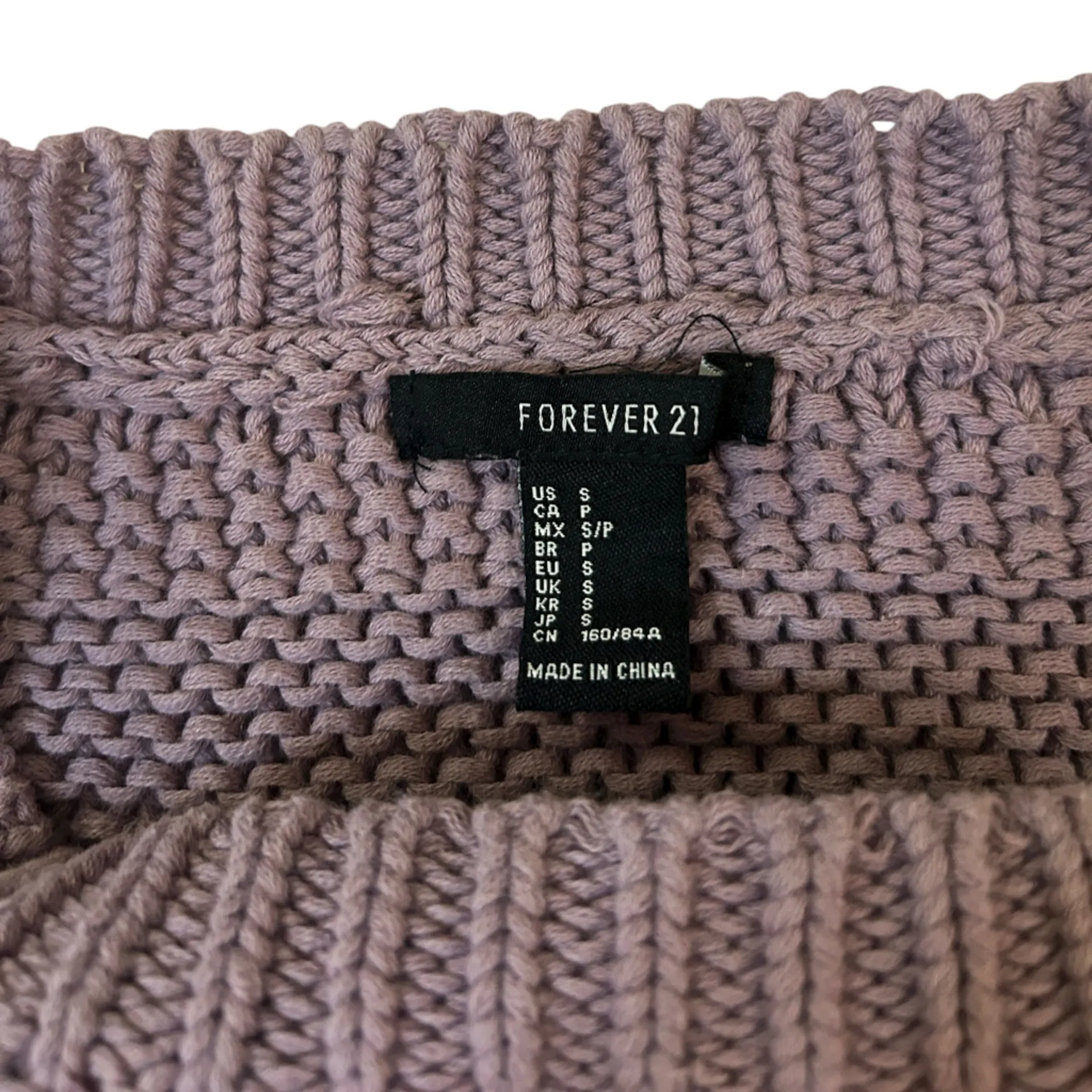 Forever 21 Lavender Tight Knit Long Sleeve Pull Over Sweater | Cozy Fall Vibes - Image 4