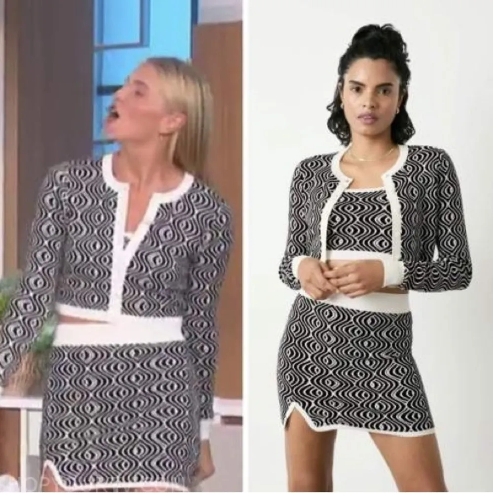 NWOT Sin­cere­ly Jules for Bandi­er Calla Jacquard Skirt and Top Size S Black - Image 2