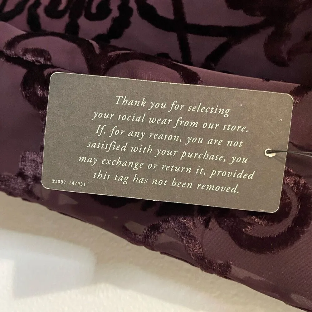 Vintage RAMPAGE Y2K Velvet Sleeveless Maxi Dress Size 5 Small Burgundy NWT 90s - Image 4