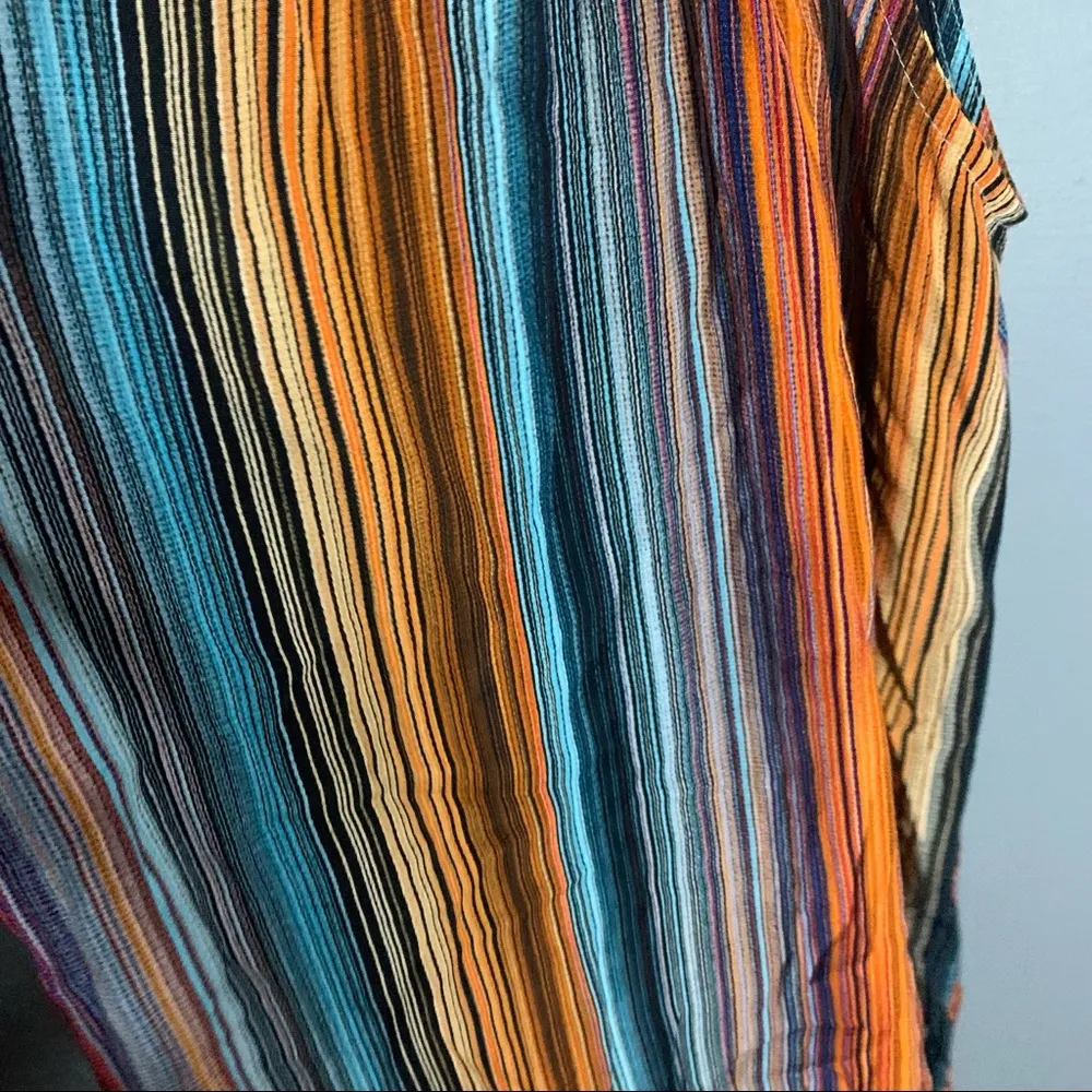 Revolve Fifteen twenty multicolor keyhole striped ruffle hem dress - Image 5