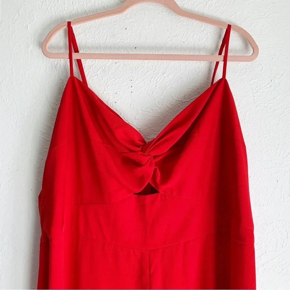 Abercrombie & Fitch A&F Red Twist Front Cutout Jumpsuit Size 3X NWT - Image 4
