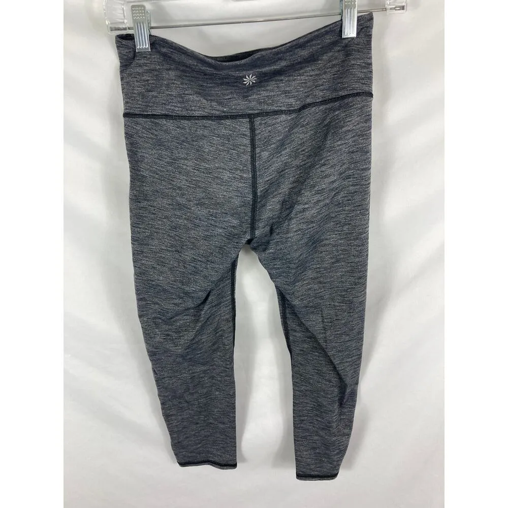 Athleta High Rise Chaturanga Capri Leggings 816130 Grey Size Small - Image 6