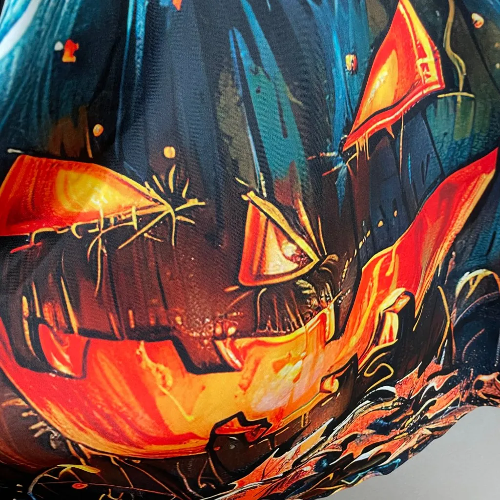 Halloween Dress Pumpkins Castle Witch Costume Size Large Sleeveless Women A - Image 12