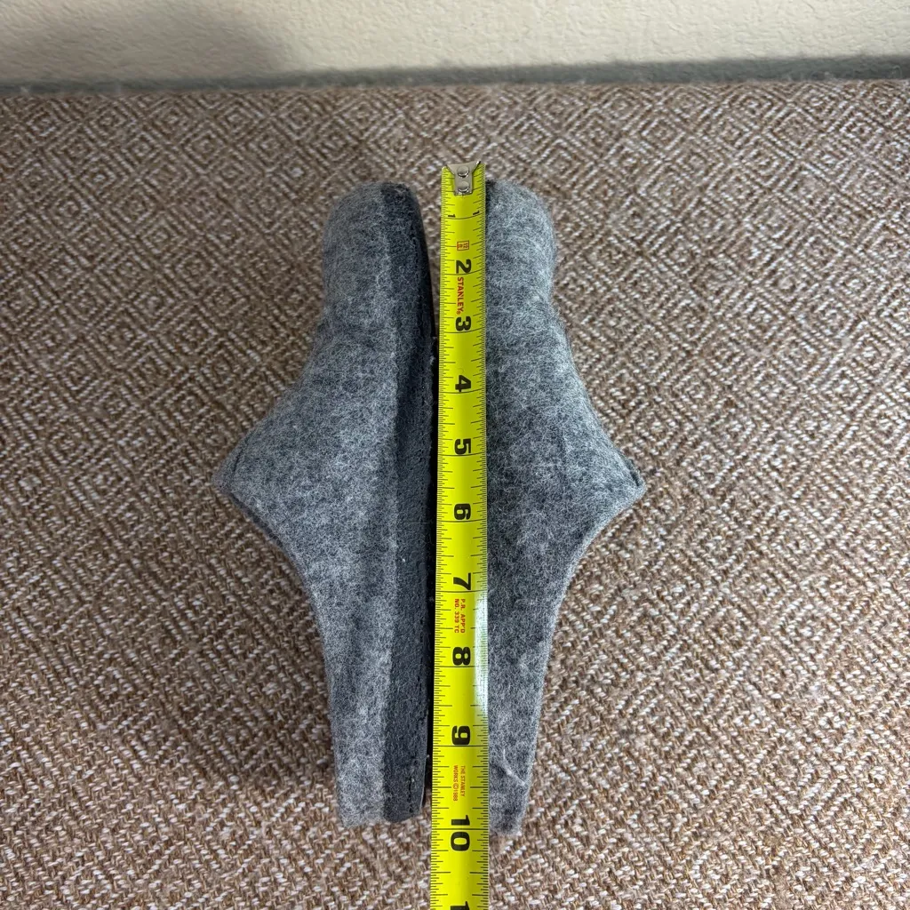 Taos Womens Wool Slip on Slippers Mule Clog Comfort Charcoal Minimalist Sz8 - Image 7
