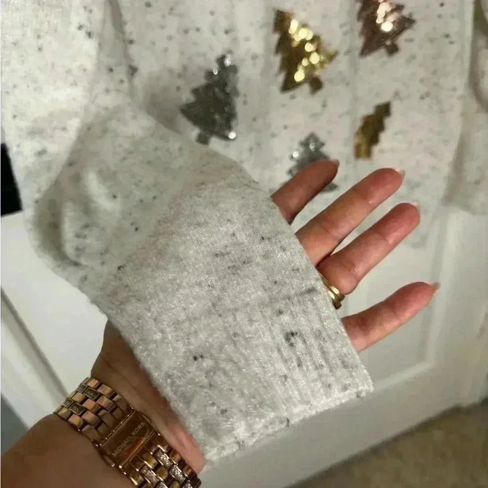 Karen Scott Petite Sequined-Tree Sweater, Created for Macy's. - Image 8