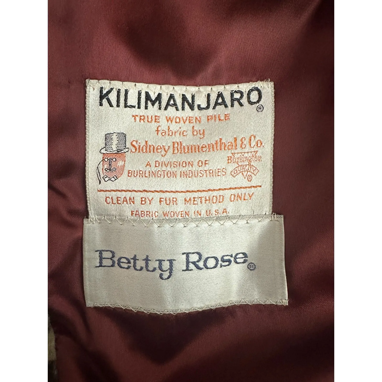 Vintage 1960s Kilimanjaro Sidney Blumenthal Faux Fur Leopard Coat Medium Large Brown - Image 5