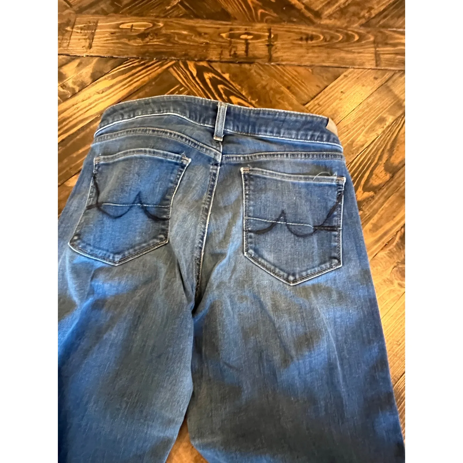 Ariat Trouser Blue Jeans Women 31 Western Cowgirl Aztec Boho Fringe Work Flaws - Image 13