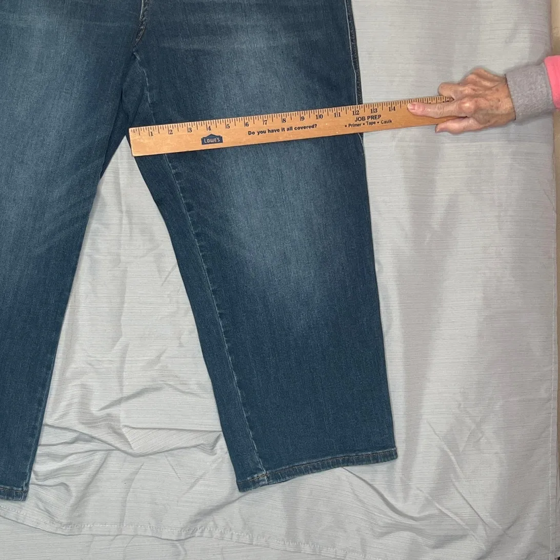 Judy blue size 18 W cropped jeans high-rise zip-fly stretchy comfort travel - Image 7