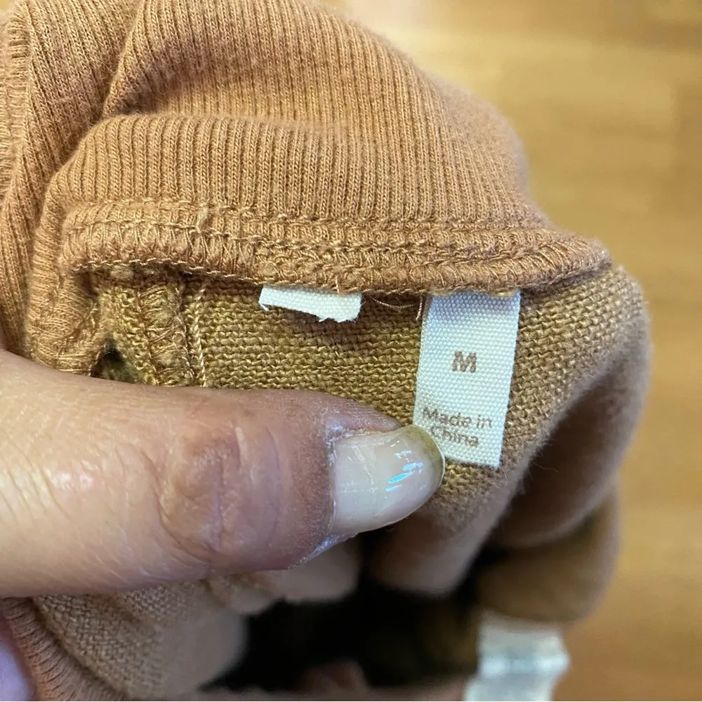 Soft Surroundings Camel Linen Lagenlook Minimalist Wide Leg Cargo Pocket Pants M - Image 6