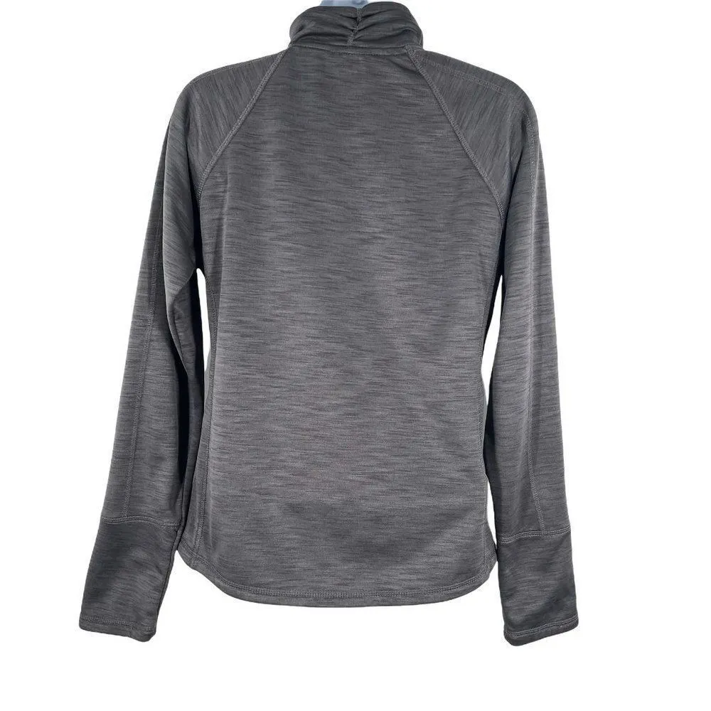 Umbro Athletic Side Zip Turtleneck Fleece Lined Gray Sweatshirt Medium - Image 80