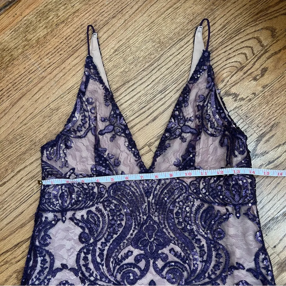 Free People | Night Shimmers Sequin Party Mini Dress Purple Size 2 - Image 13