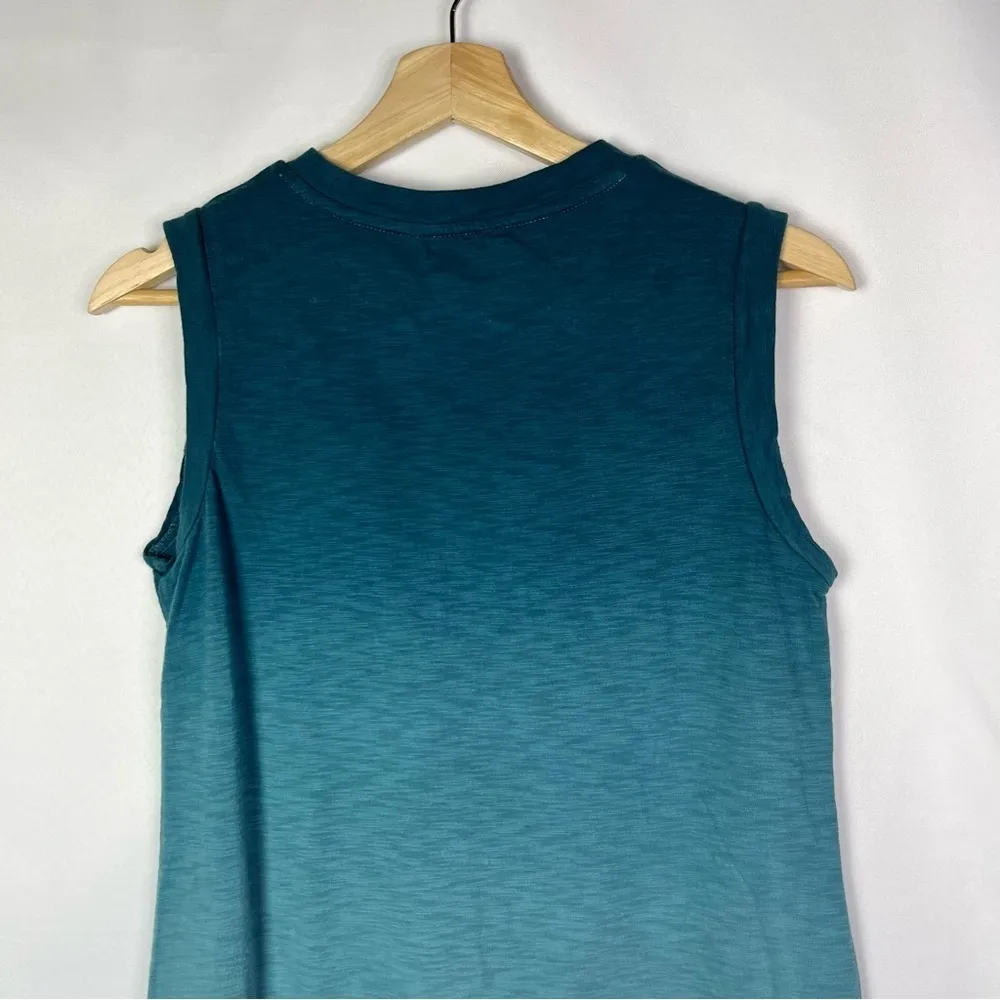 Universal Thread Blue & White Ombre Midi T-Shirt Dress XS - Image 5