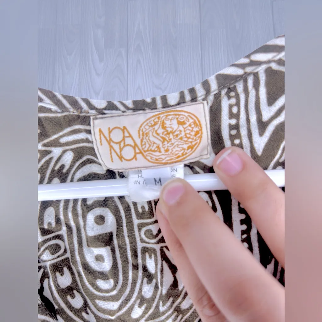 NOA NOA Women’s Hawaiian Tribal Print Tank Top Brown Size M - Image 4