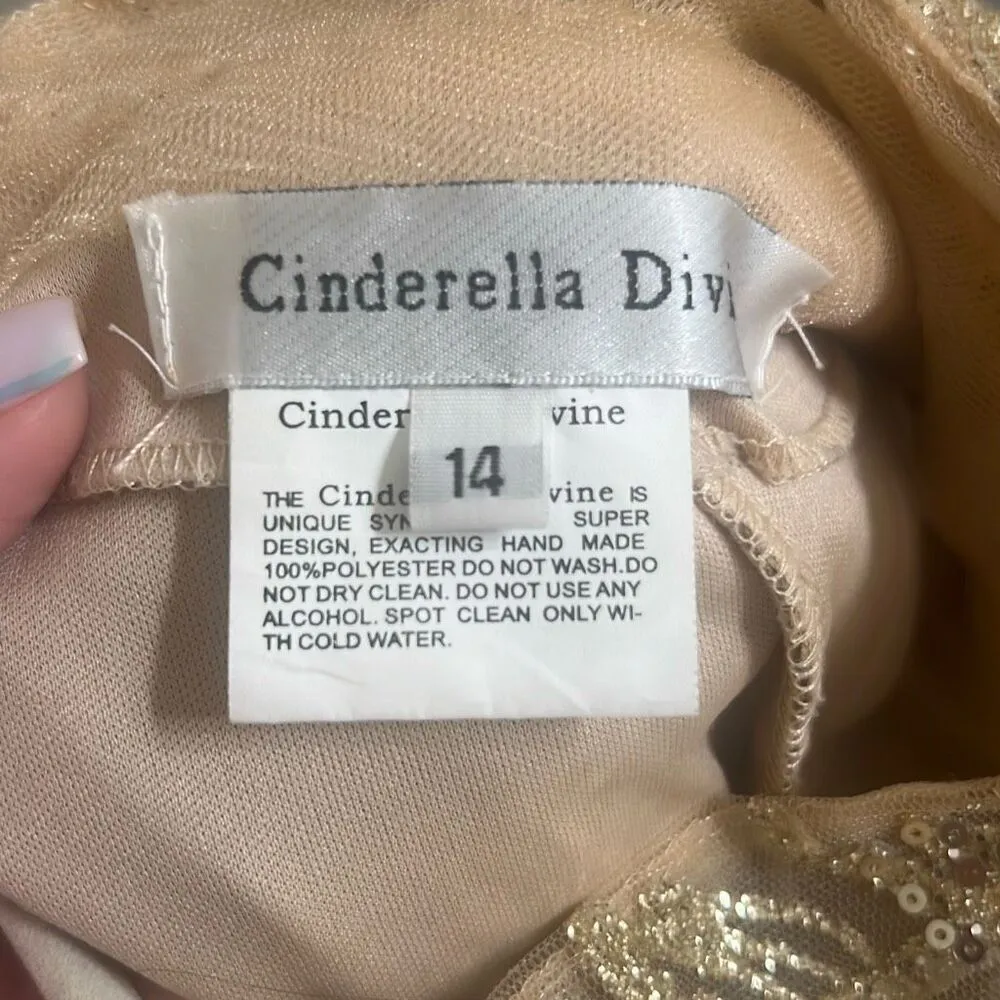 ✨CINDERELLA DIVINE C57 SZ 14 TAN DRESS✨ - Image 9