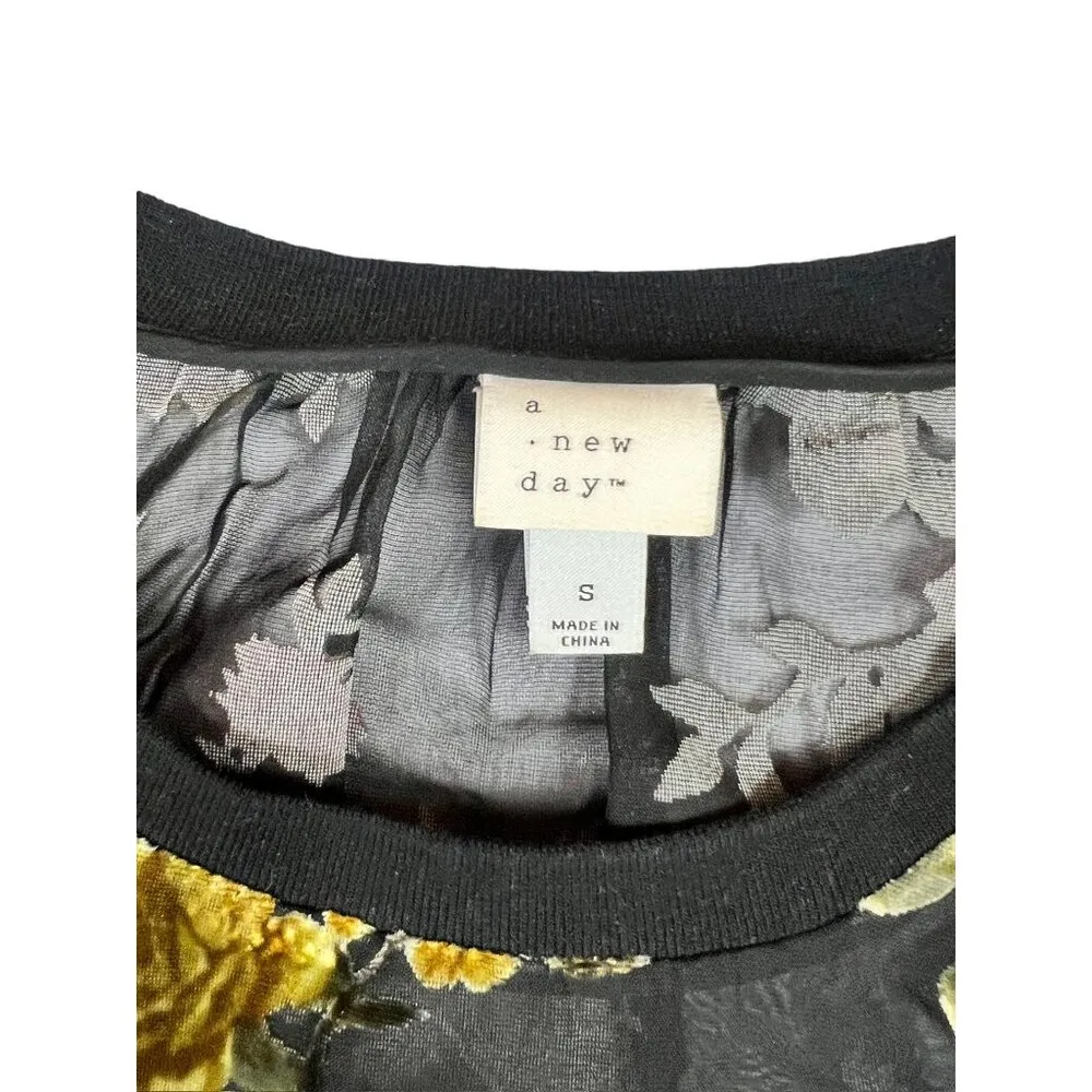 A New Day Women’s Longsleeve Lace Floral Blouse - Image 3