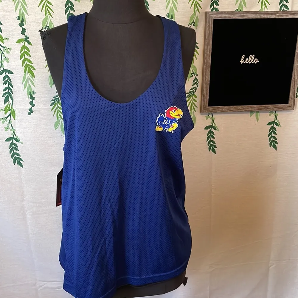 Size L Reversible Kansas Jayhawks Racerback Tank Top C1 - Image 5