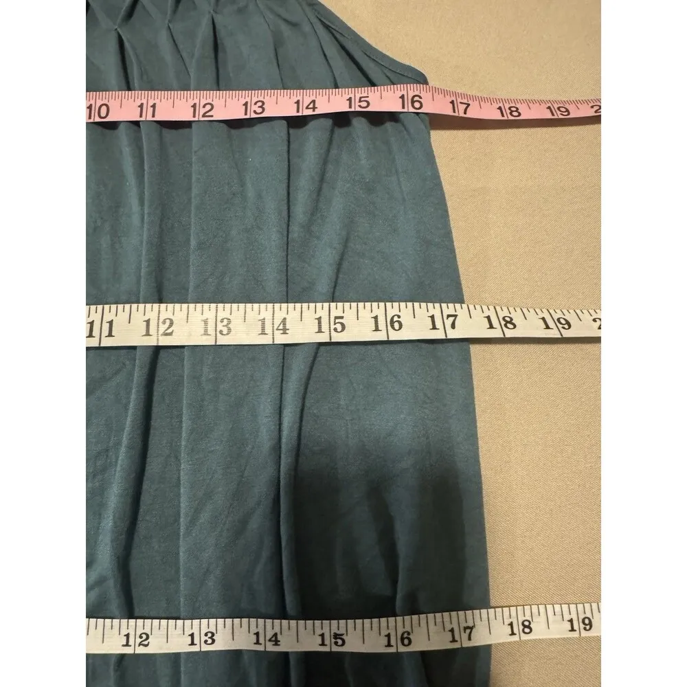 Cable & Gauge Womens Blouse Size Medium Teal Halter Neck Boho Summer Bohemian - Image 14