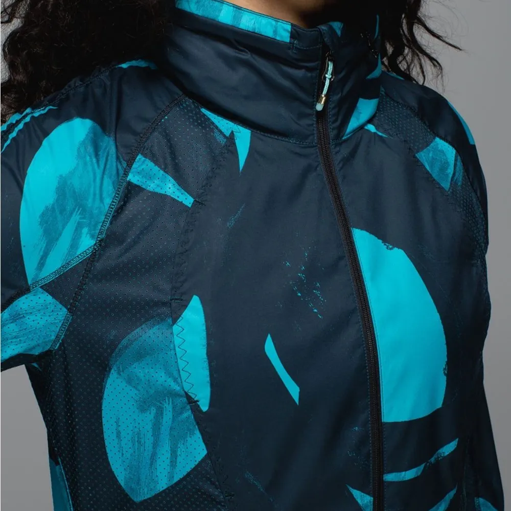 GLYDE Lululemon Back Pack It JacketBack Spin Stroke Peacock Blue Black - Image 5