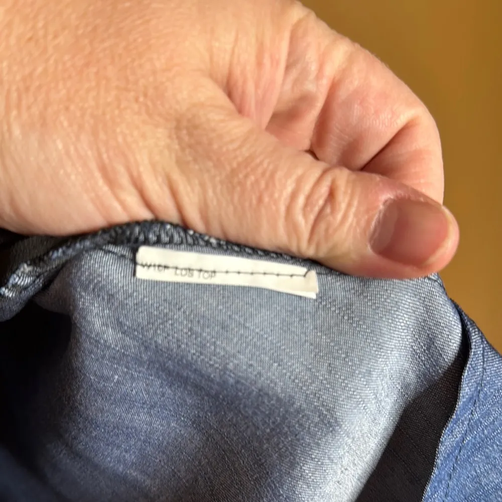 Joseph Ribkoff Black and Blue Long Sleeve Hi Low Shirt Size 10 - Image 5