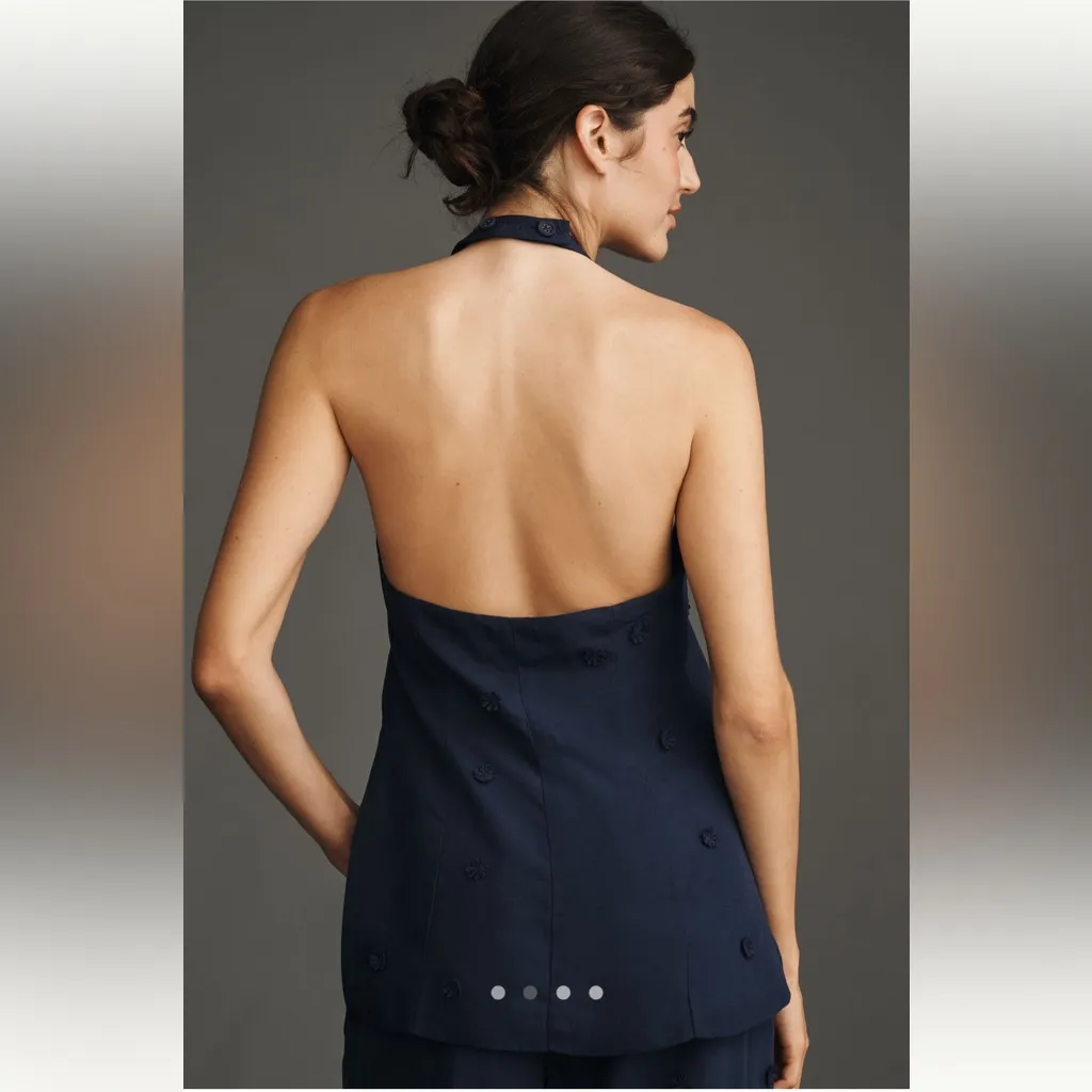 Anthropologie Maeve Linen Blend Halter Vest - Image 2