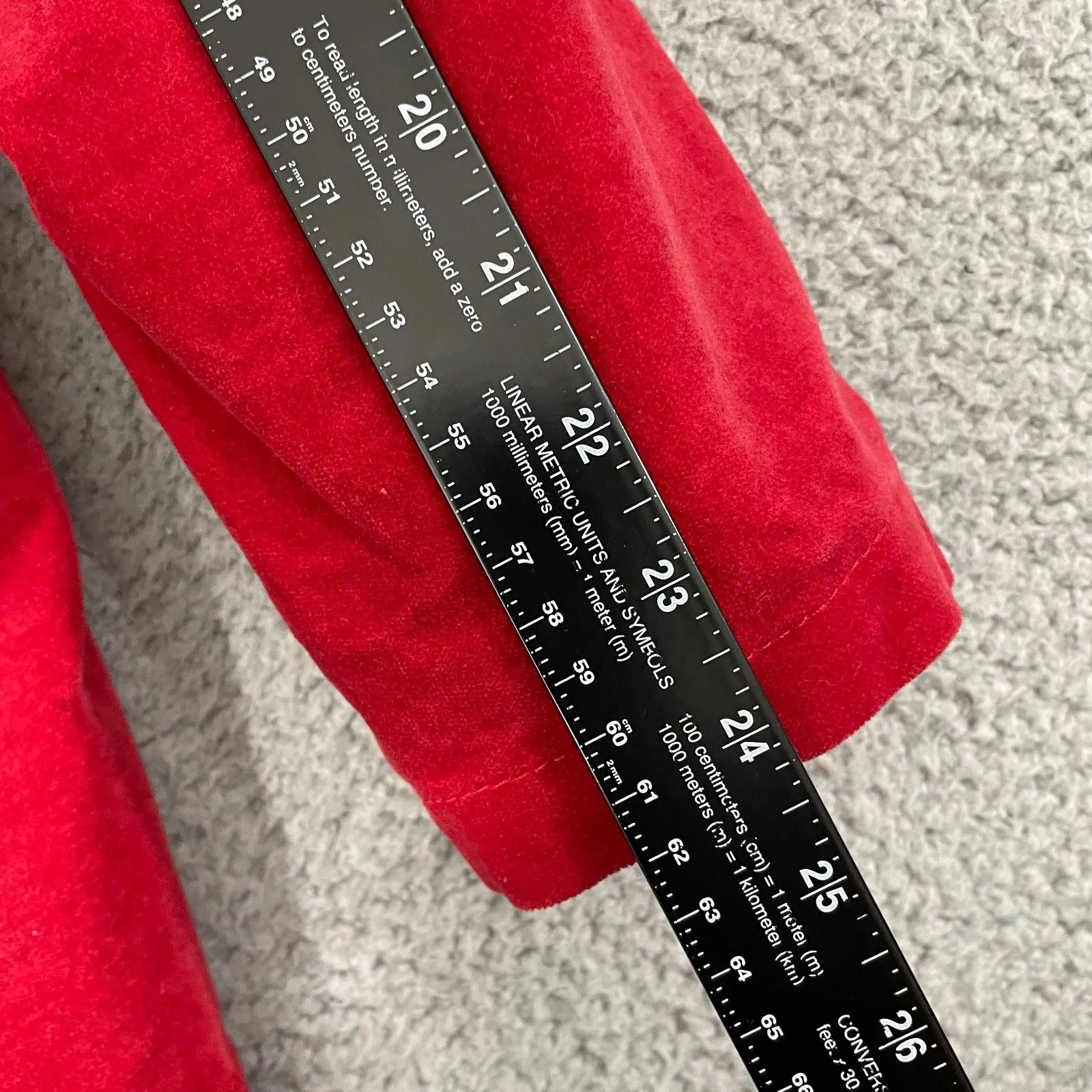 Xhiliration Double Breasted Peacoat Women M Red Velveteen Pleated Y2K Preppy - Image 8