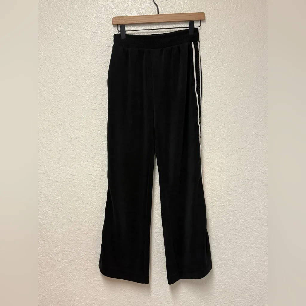 OYSHO Softstreme Feel Black Wide-Leg Pants with tuxedo woven striped down side - Image 5