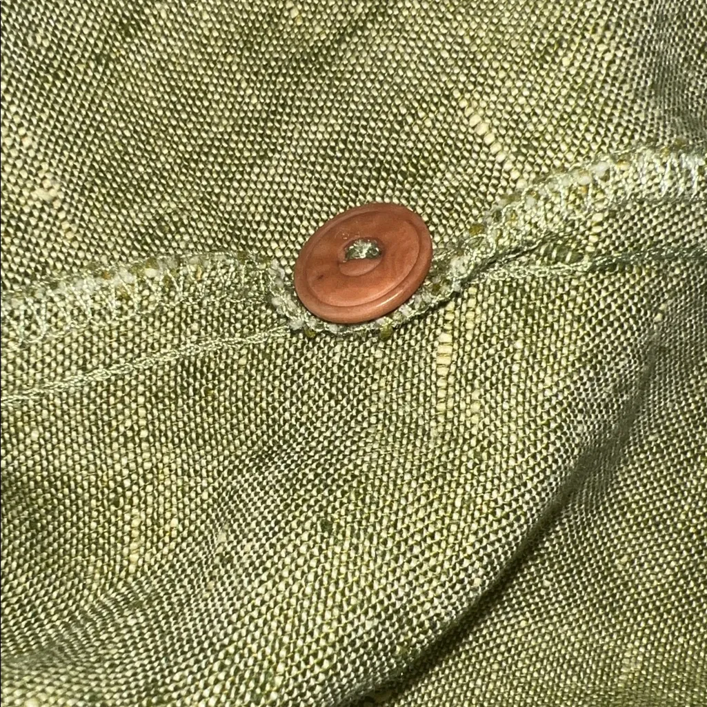 FLAX 100% Linen Oversized Tunic Shirt Tunic Pockets Lagenlook Boho Sz Large - Image 8