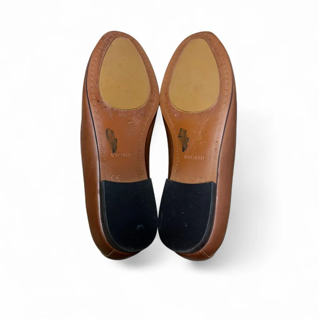 Vionic Willa II Brown Leather Slip On Loafer Flat Sz 8 Minimalist Career Casual - Image 8