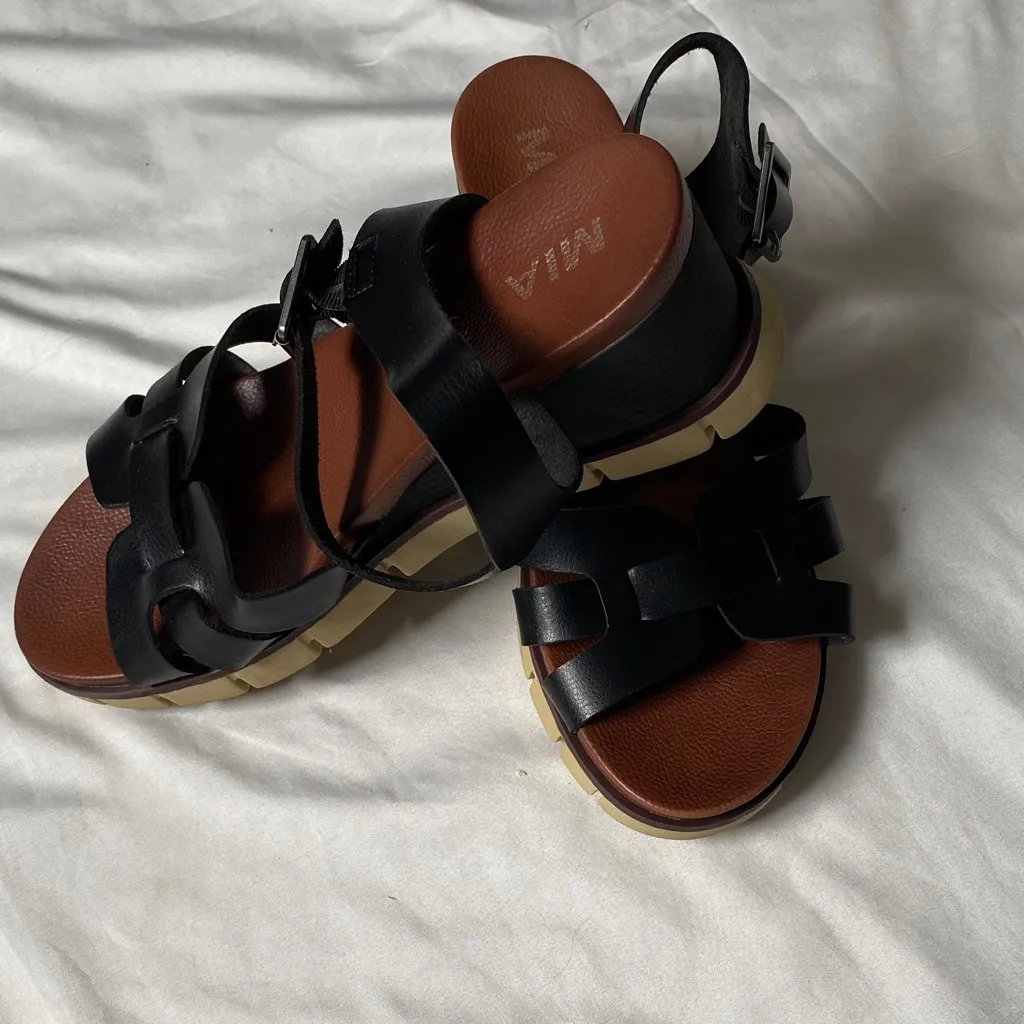 MIA Black and Brown Women's Sandals - Image 3