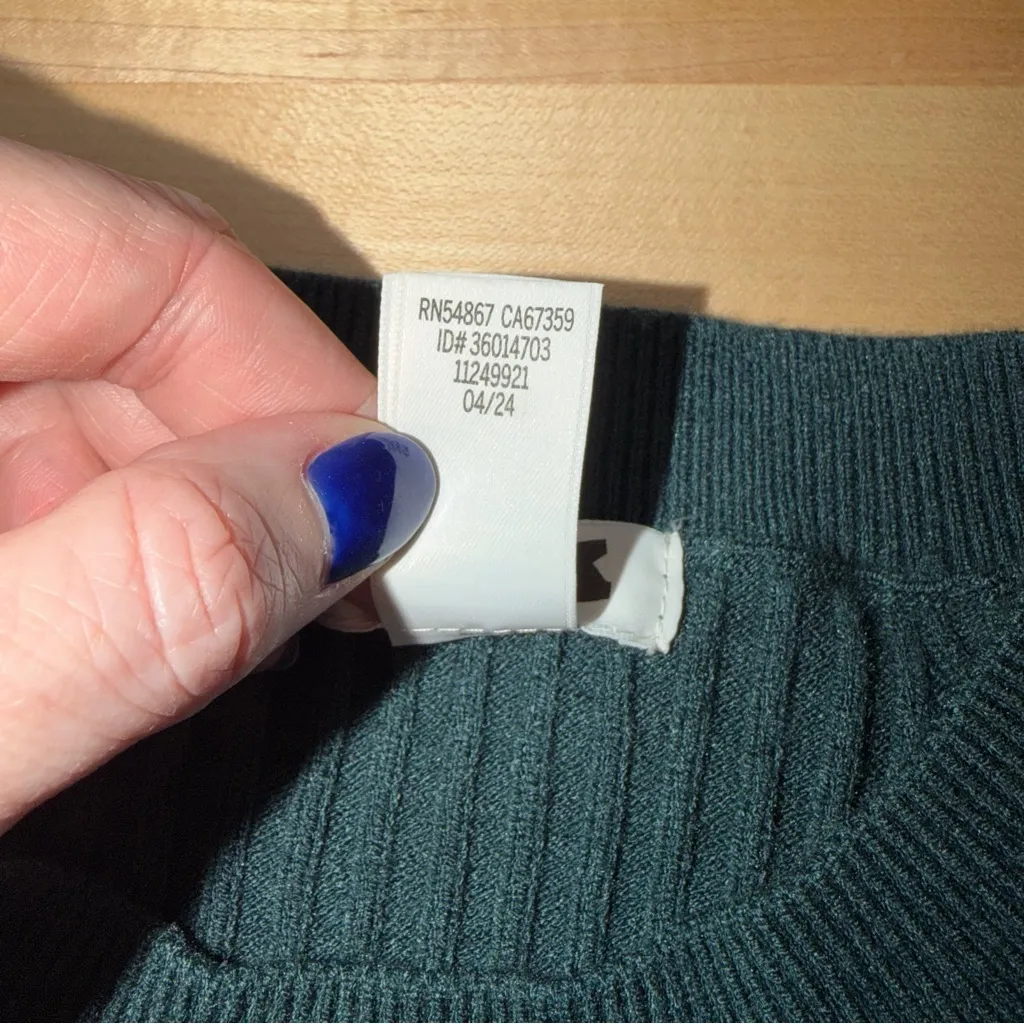 PINK Victoria's Secret Ribbed Knit Set Deep Forest Green Size Small Size XS - Image 5