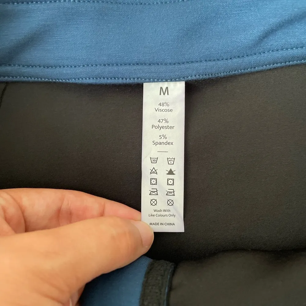 HALARA Mid Rise Front Zip Side Pocket Plain Mini Skirt Deep Prussian Blue Size M - Image 6