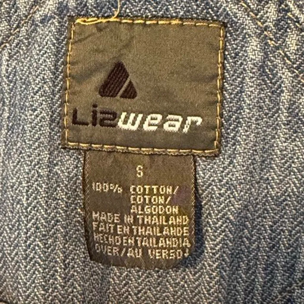 90s Vintage Denim Overall Dress - Image 5