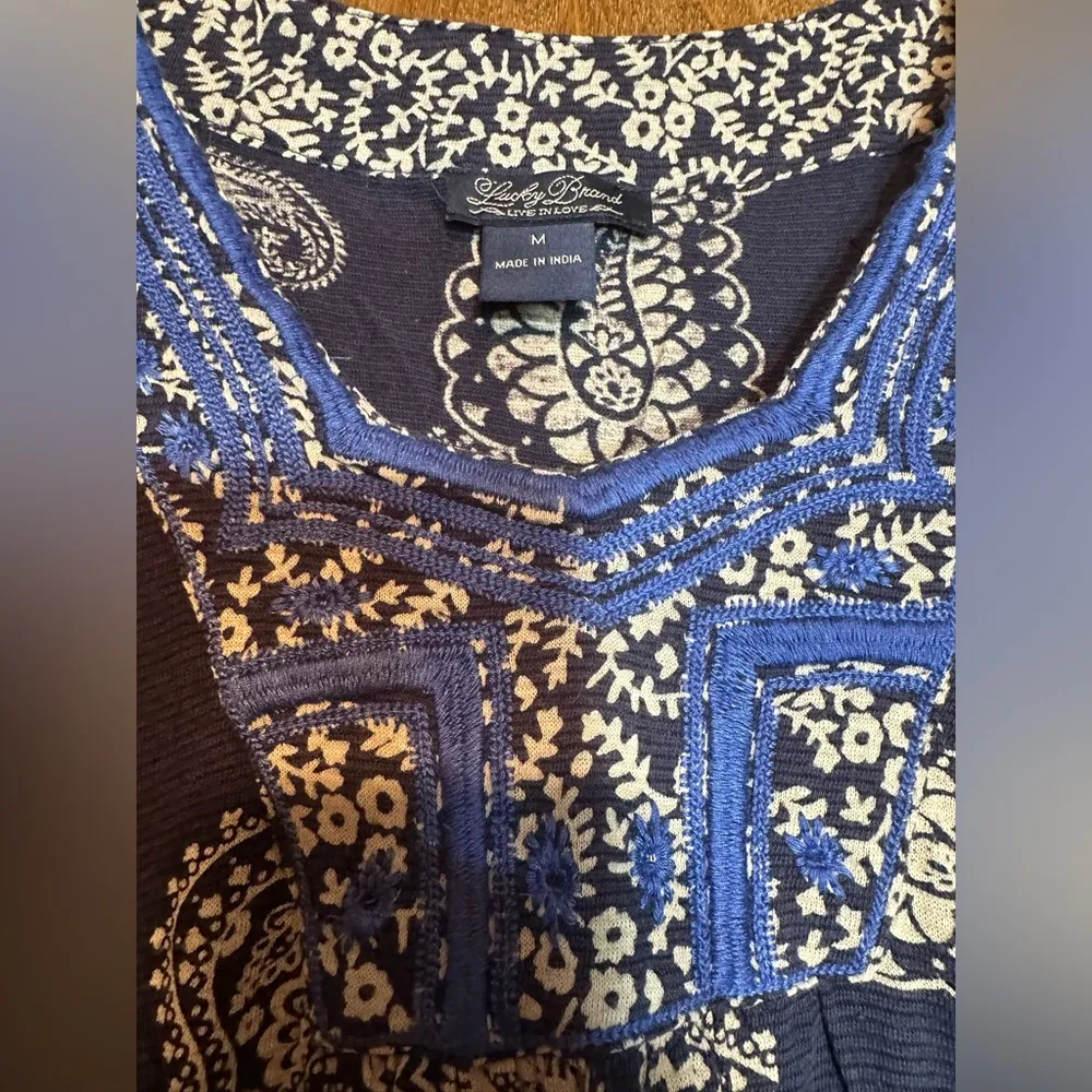 blouse (M) paisley blue - Image 2