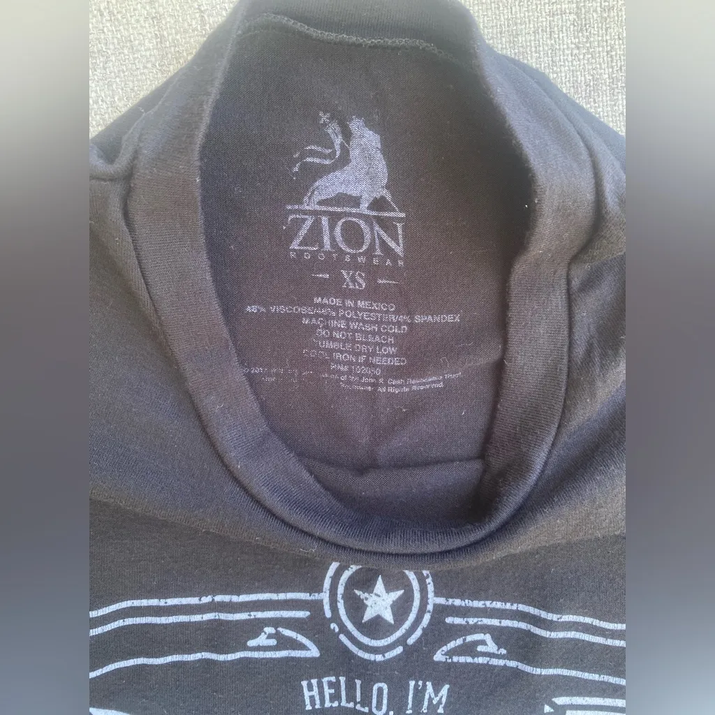 Johnny Cash American Legend Black Tank - Zion Rootwear XS - Image 3