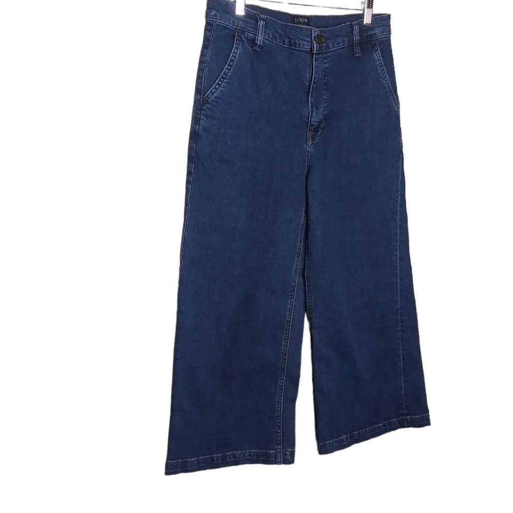 J. Crew NEW Wide Leg Denim Jeans High Rise Size 24 - Image 5