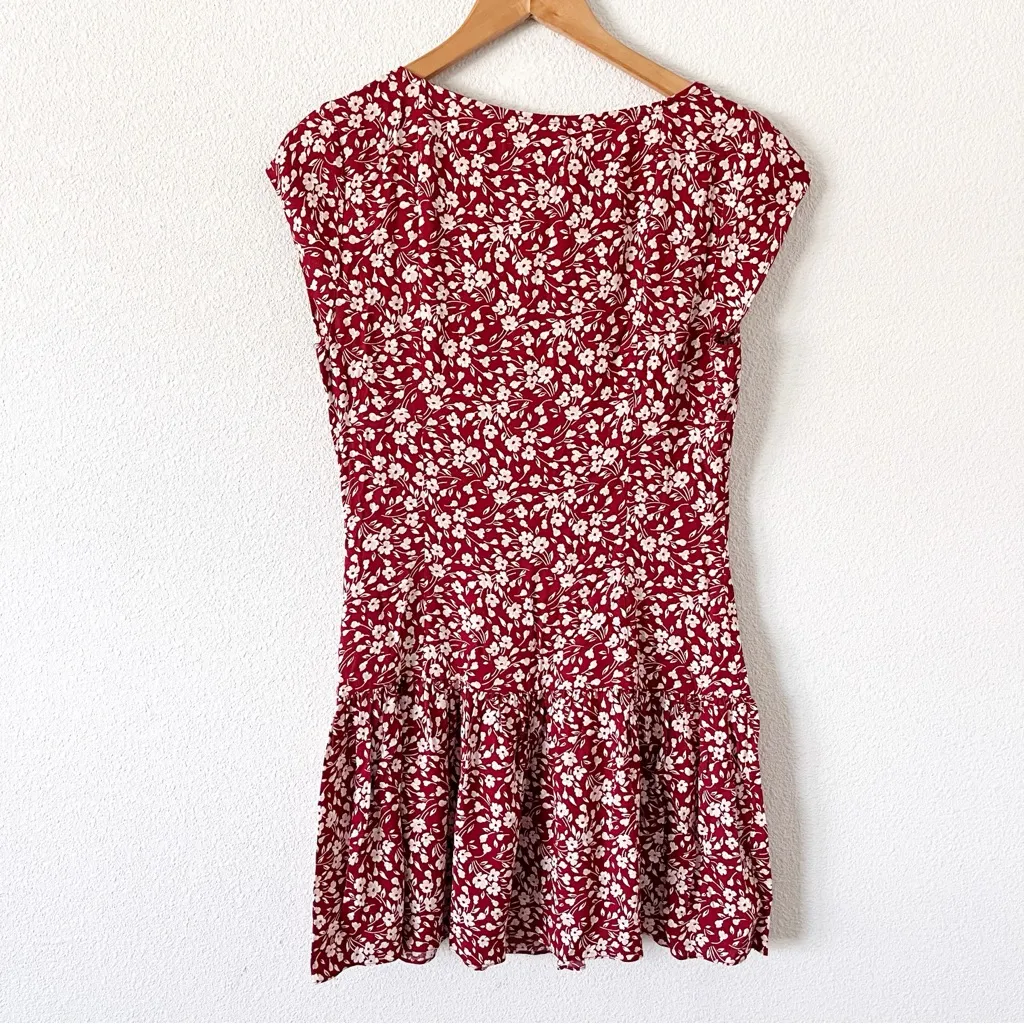 Reformation Olencia Mini Dress in Red Floral - Image 8