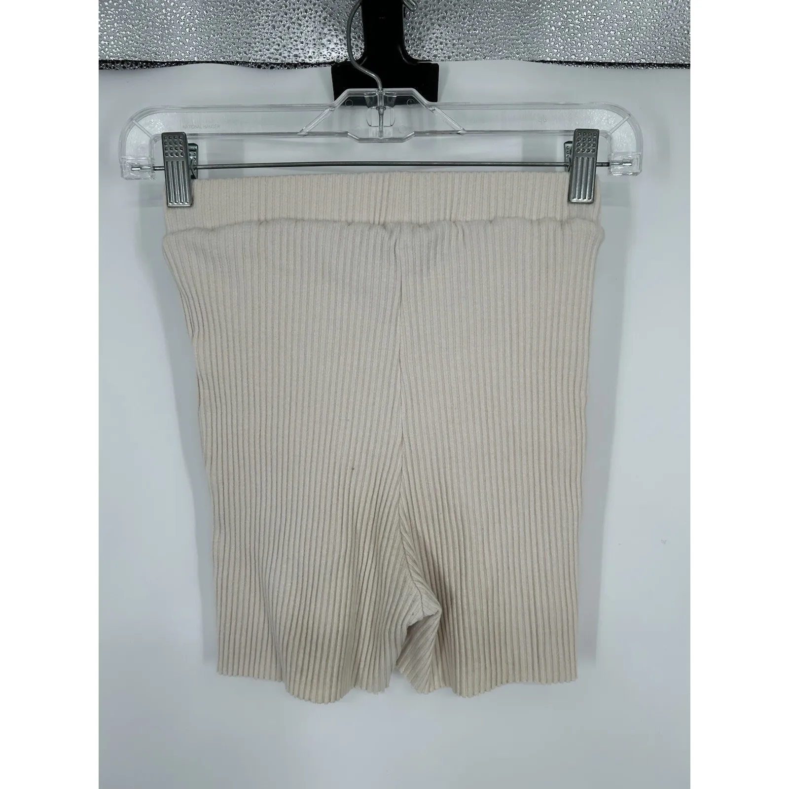 White‎ Fox M/L Hoodie Jacket Small Shorts White Ribbed Matching Set 2 Piece - Image 6