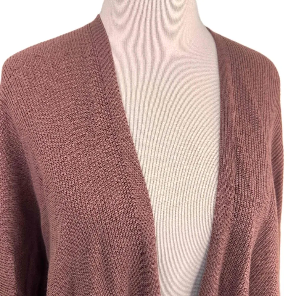 Lululemon  Mauve Open Front Long Sleeves Cashlu Knit Ribbed Cardigan - Image 2