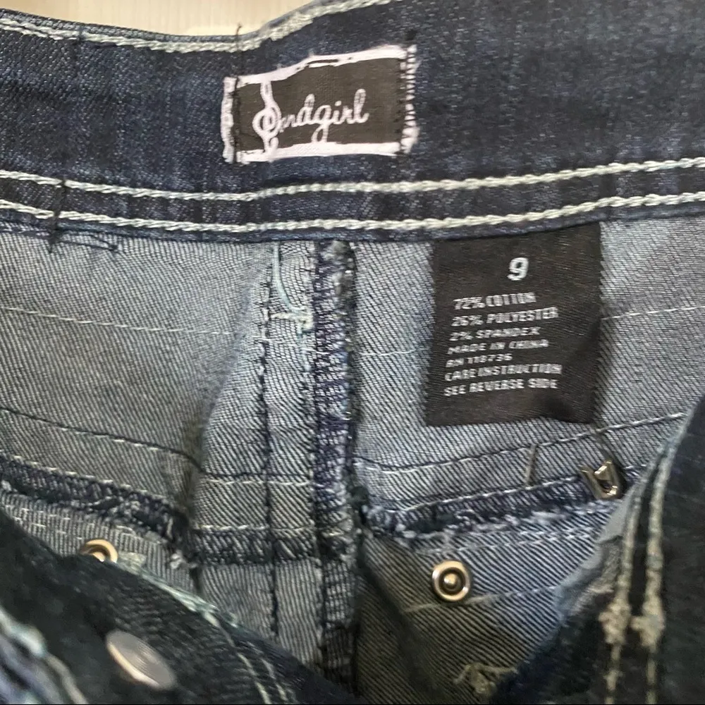 Soundgirl boot cut sz 9 dark blue jewel jeans - Image 9