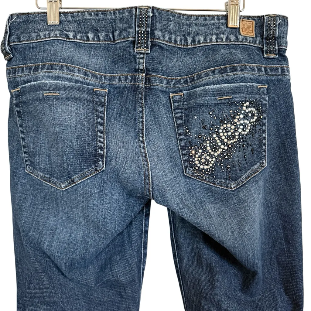 Guess Y2K Daredevil Bootcut Jeans Women’s Size 31 Sequin Back Pockets - Image 5