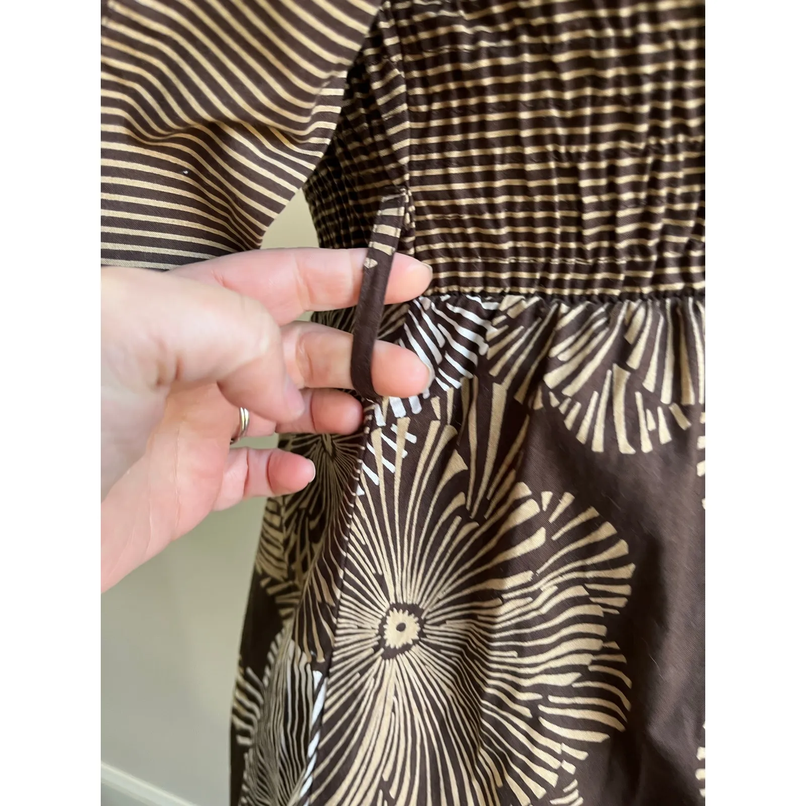 Y2K Charlotte Russe Smocked Babydoll Dress Cottagecore Square Neck Size S - Image 6