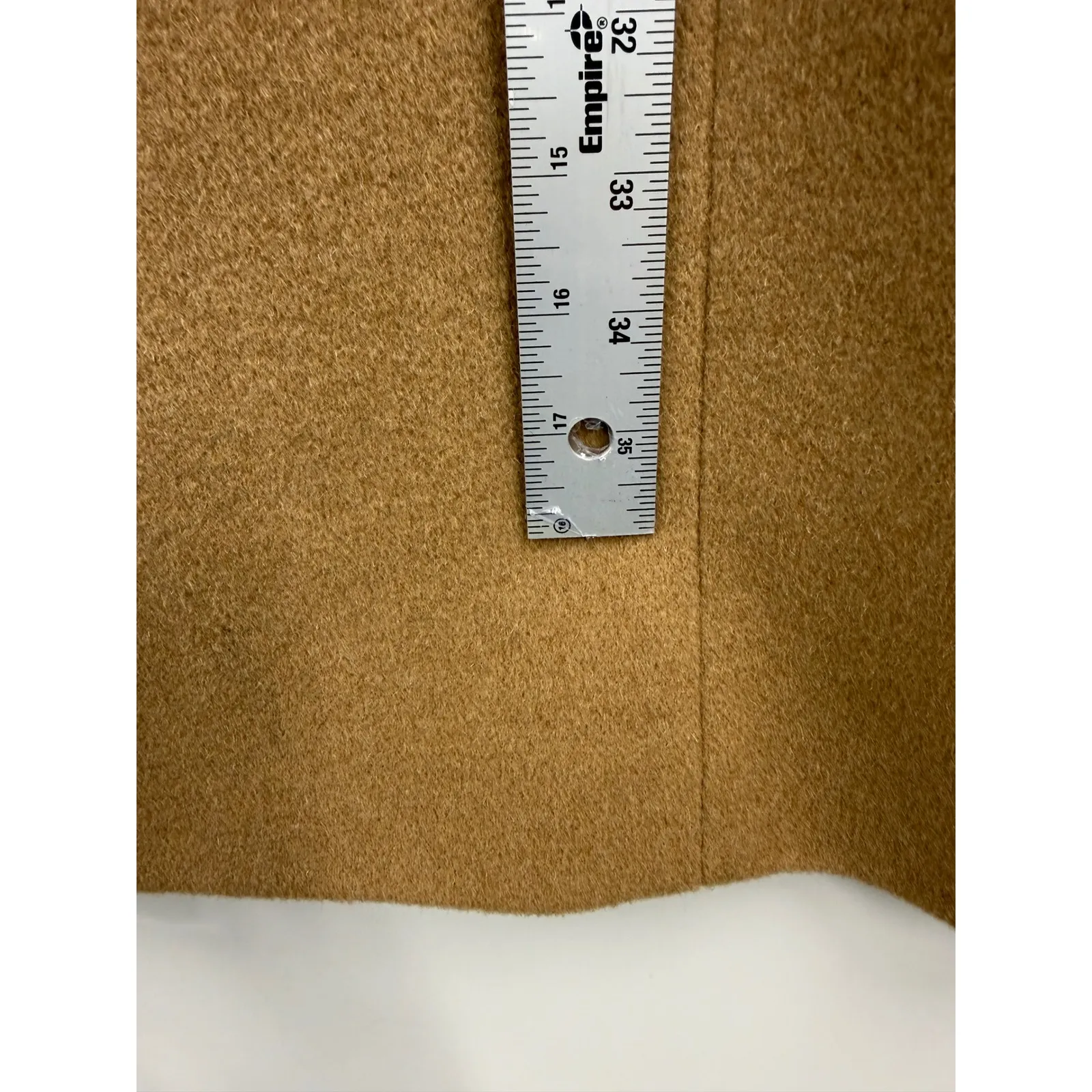 Brooks Brothers Camel Hair Coat Women's 0P Tan Button Front Long Overcoat - Image 13