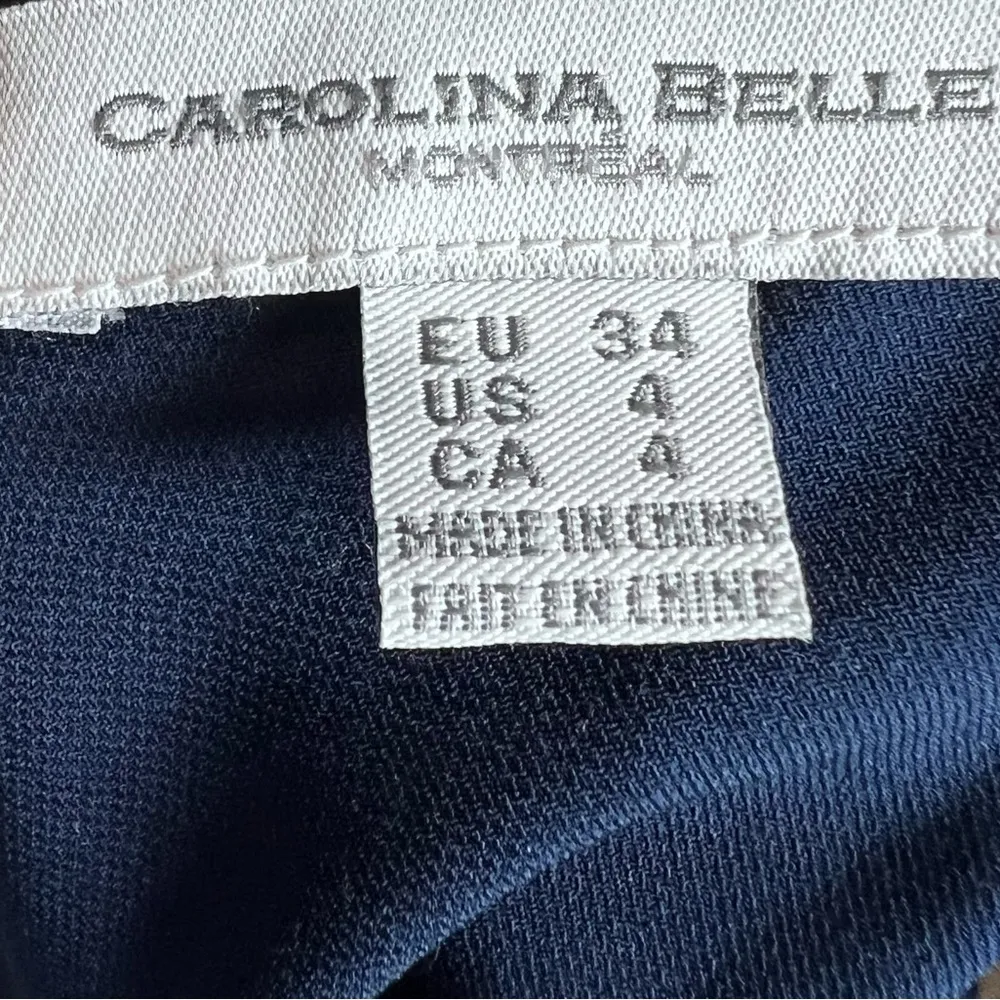 navy belted cropped jumpsuit size 4 - Image 4