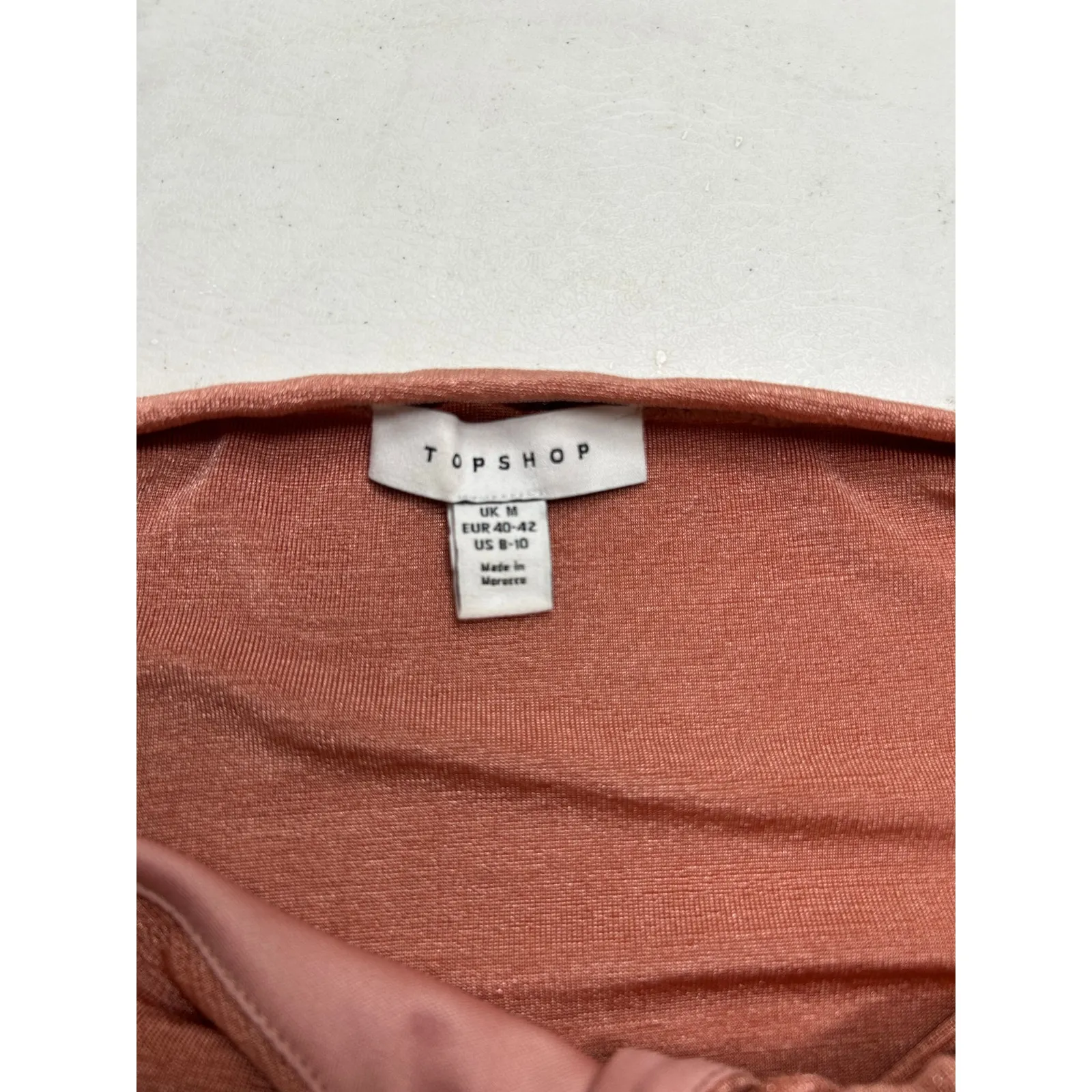 Topshop Halter Cut Out Slinky Mini Dress In Minky Pink Size 8-10. NWOT - Image 5